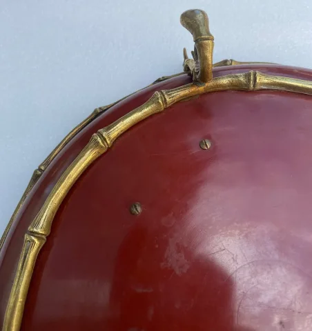1850′ Assiette En Bronze A Motifs Japonisant Decor Bambou Par Alphonse Giroux