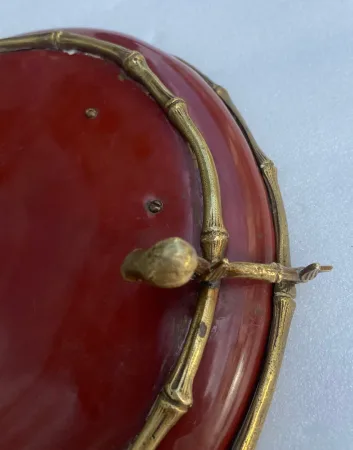 1850s Bronze Dish with Japonisme Bamboo Design by Alphonse Giroux