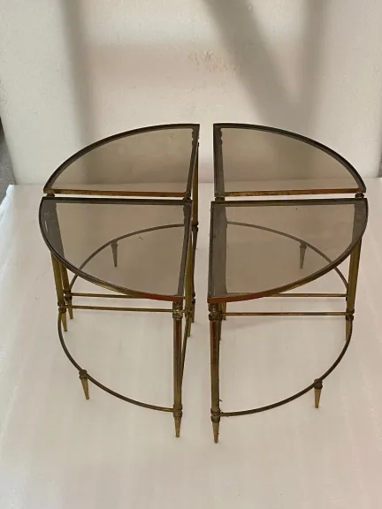 1970s Set of 4 Tables by Maison Baguès or Jansen