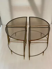 1970s Set of 4 Tables by Maison Baguès or Jansen