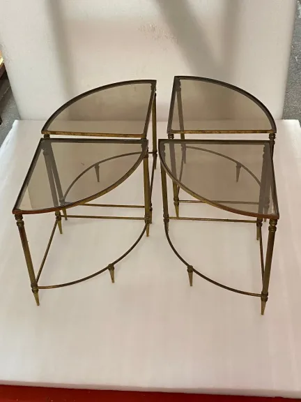 1970s Set of 4 Tables by Maison Baguès or Jansen