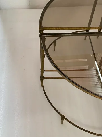 1970′ Série De 4 Tables Maison Bagués Ou Jansen En Bronze