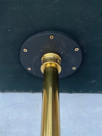 1970s Musician’s Chair for Harpist in Bronze and Leather
