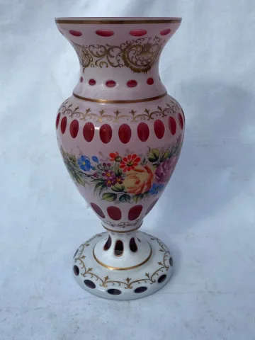 1950s/60s Baccarat Overlay Vasev