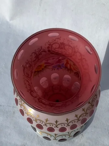 1950s/60s Baccarat Overlay Vasev