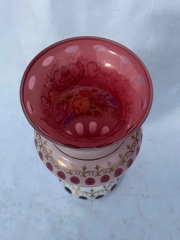 1950s/60s Baccarat Overlay Vasev