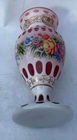 1950s/60s Baccarat Overlay Vasev