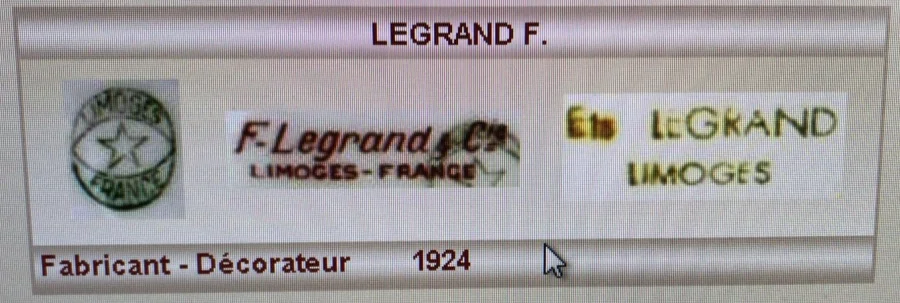 1924′ Service Limoges 73 Pièces F Legrand 1924