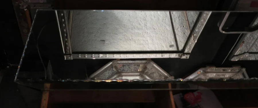 1950′ Buffet Miroir Art Déco 1 Porte 3 Tiroirs