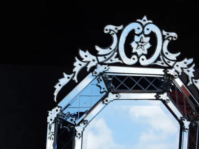 1880/1900 Miroir Style Louis XIV à l’Étoile à 5 Branches