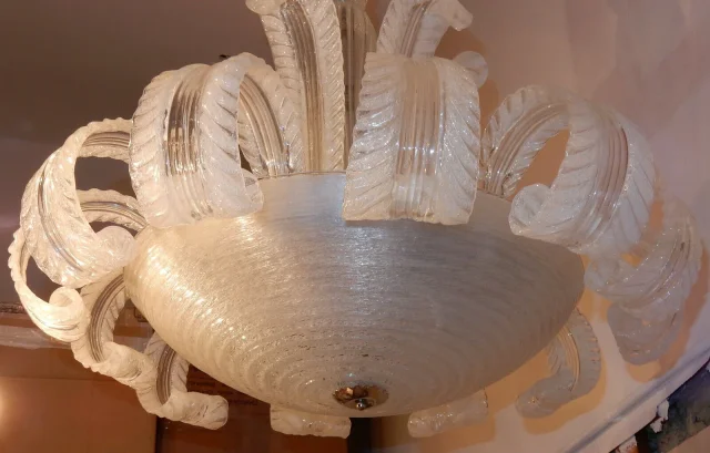 1950/70 Barovier & Toso di Murano Water Jet Chandelier