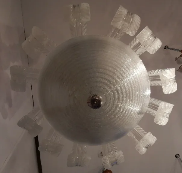 1950/70 Barovier & Toso di Murano Water Jet Chandelier