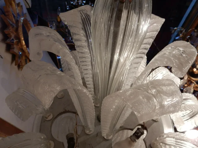 1950/70 Barovier & Toso di Murano Water Jet Chandelier