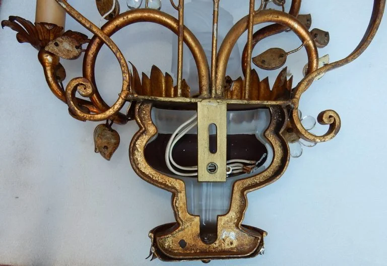1970′ Paire d’Appliques aux Chinois Style Maison Baguès