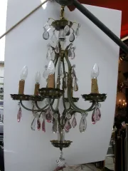 1920′ Lustre avec ses Appliques style Baguès