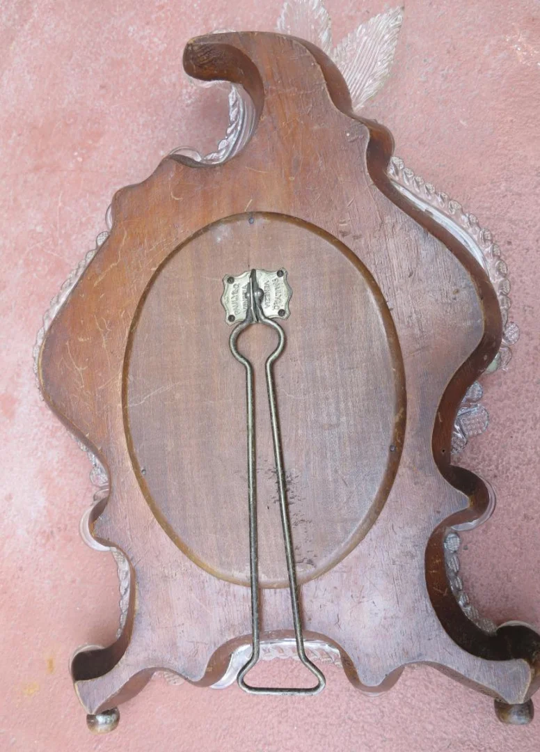 Venetian Mirror with Hard Stone Micromosaic Flower Decor