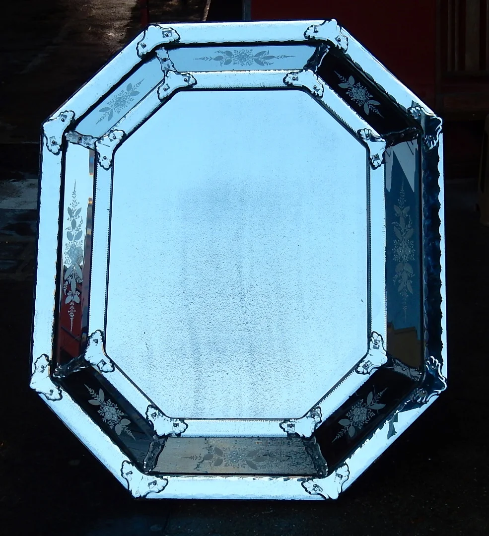 1820/50 St L XIV Mirror with Pareclose Tain Mercury