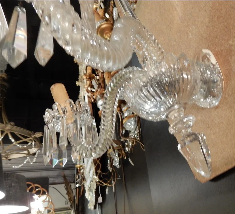 1940/50' Pair of Baccarat Crystal Dagger Sconces