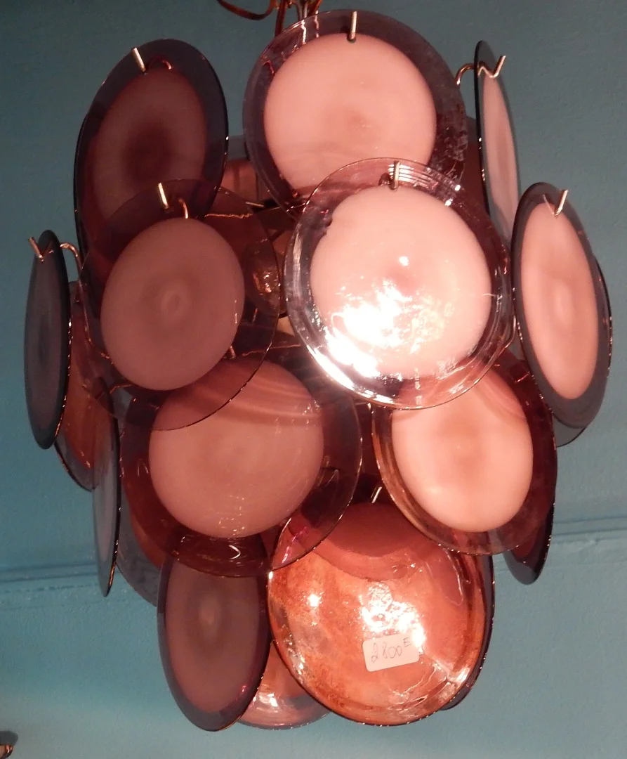 1970′ Venini Chandelier Style Vistosi Violine 24 Pieces