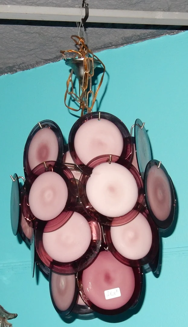 1970′ Venini Chandelier Style Vistosi Violine 24 Pieces