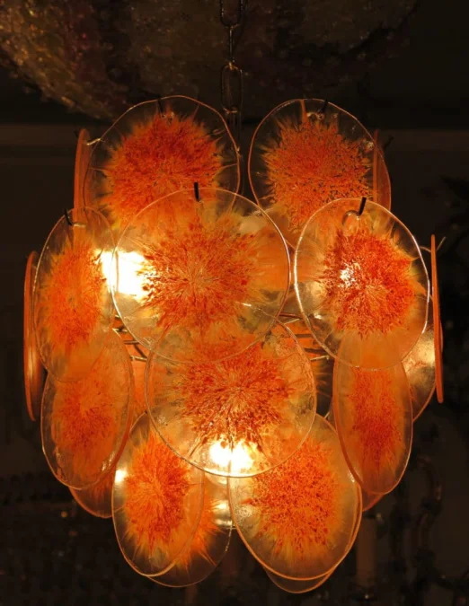 1970′ Lustre Venini Style Vistosi 26 Pièces