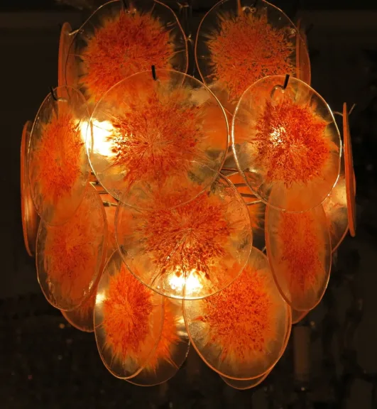 1970′ Lustre Venini Style Vistosi 26 Pièces