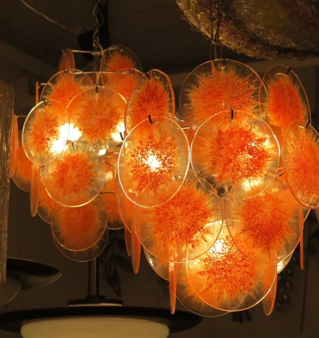 1970′ Lustre Venini Style Vistosi 26 Pièces