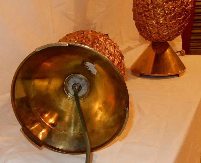 1970′ Paire de Lampes Ananas