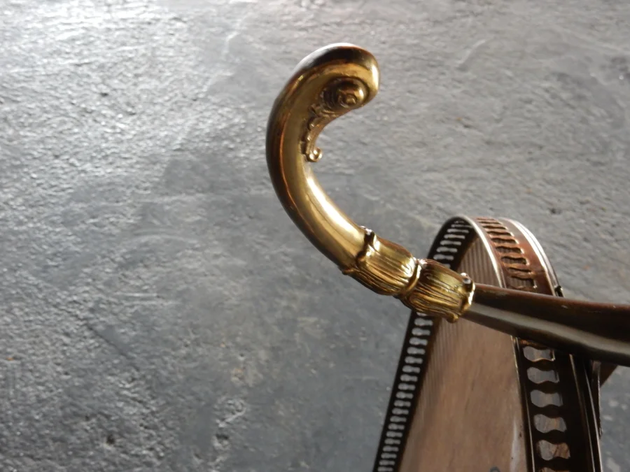 1970′ Rolling Bar in Bronze and Golden Brass Maison Jansen 3 Wheels