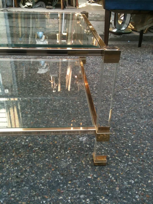 1970′ Paire de Tables Basses en Altuglas Pierre Vandel