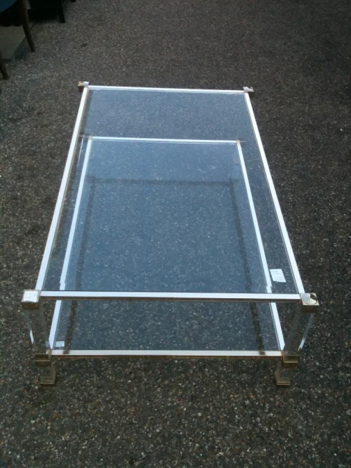 1970′ Paire de Tables Basses en Altuglas Pierre Vandel