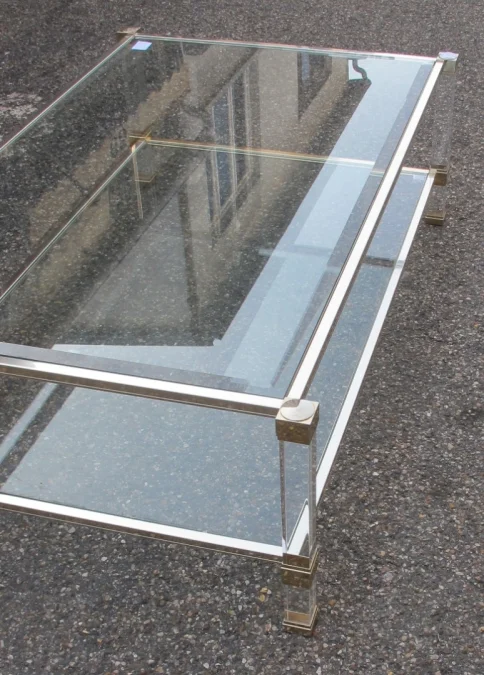 1970′ Paire de Tables Basses en Altuglas Pierre Vandel