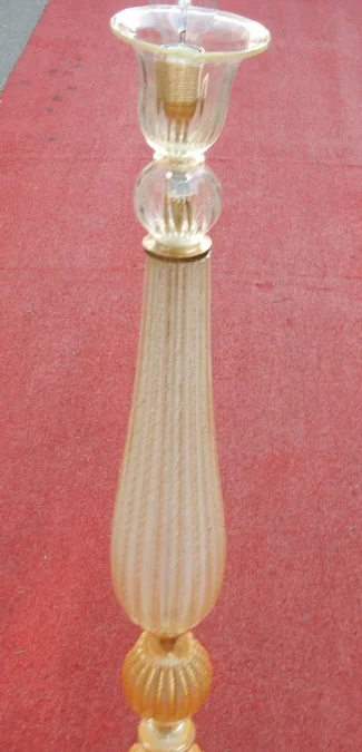 1950/70 Barovier & Toso Floor Lamp With Gold Paillons