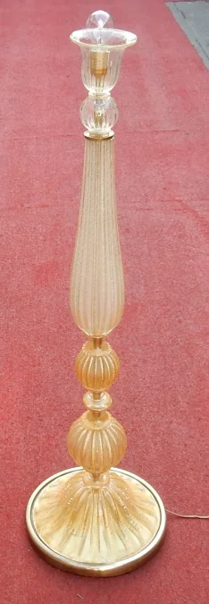 1950/70 Barovier & Toso Floor Lamp With Gold Paillons