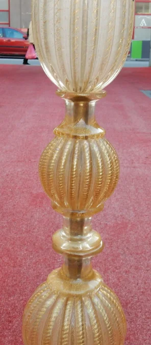 1950/70 Barovier & Toso Floor Lamp With Gold Paillons