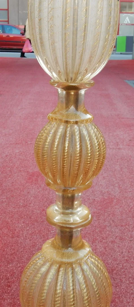 1950/70 Barovier & Toso Floor Lamp With Gold Paillons