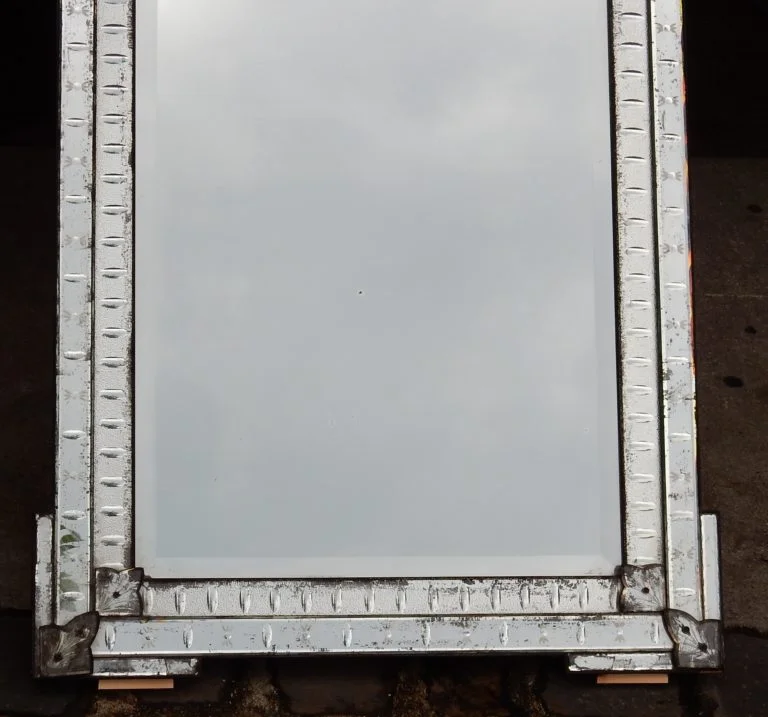 1900s Venetian Mirror with Oval Bubbles and Flowers