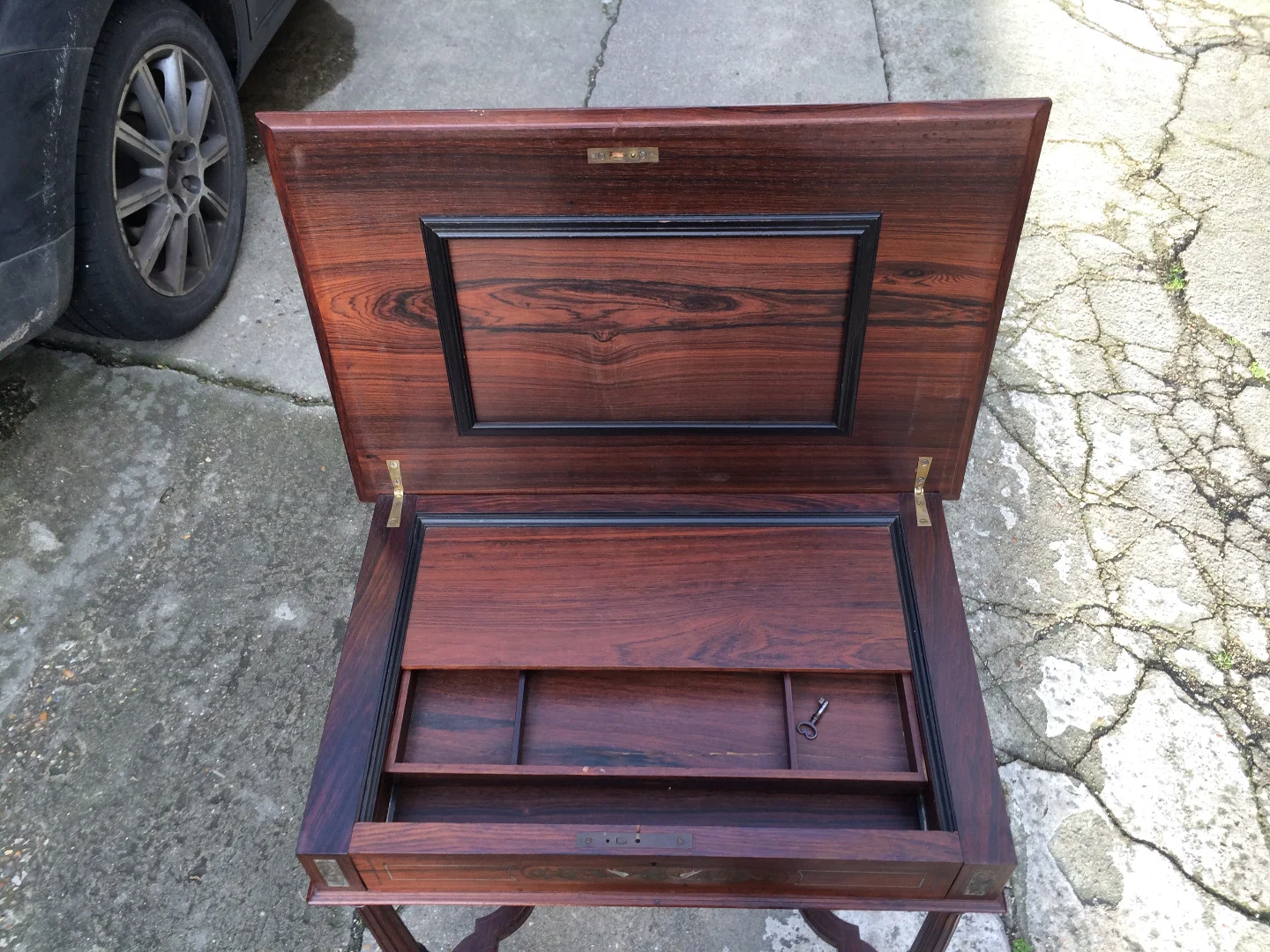 1870/1900 Napoleon III Worker For Children Richly Inlaid On All Sides