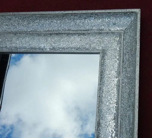 1970/80s Disco Era Mirror Inlaid with Mirror Fragments, Rectangular Shape