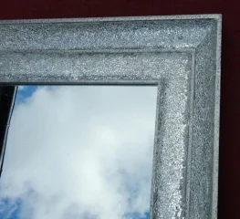1970/80 ‘ Miroir Période Disco Incrusté d’Éclats de Miroirs Forme Rectangulaire