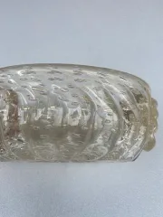 1970 Murano Crystal Cup with Murano Golden Paillons