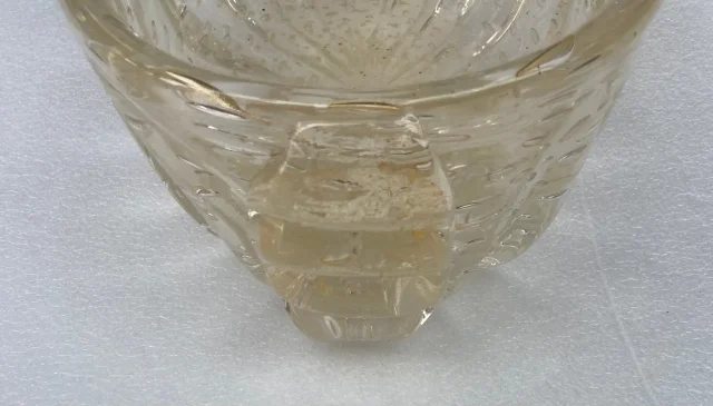 1970 Murano Crystal Cup with Murano Golden Paillons