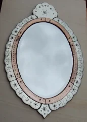 1950/70' Oval Venetian Mirror, 2 Colors