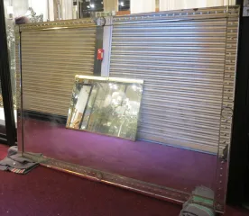 1900′ Miroir Vénitien à Bulles 254 X 173 cm Cabochons Carrés Et Ronds