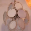 1970′ Lustre Venini Blanc Style Vistosi 16 Pièces