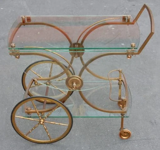 1950/70′ Bronze Rolling Bar Maison Jansen