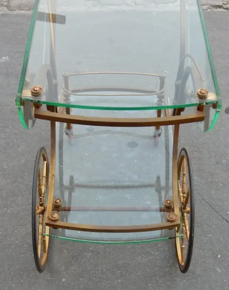 1950/70′ Bar Roulant en Bronze Maison Jansen