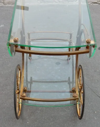 1950/70′ Bronze Rolling Bar Maison Jansen