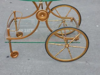 1950/70′ Bar Roulant en Bronze Maison Jansen
