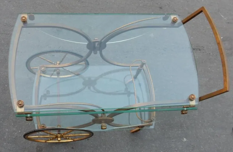 1950/70′ Bar Roulant en Bronze Maison Jansen
